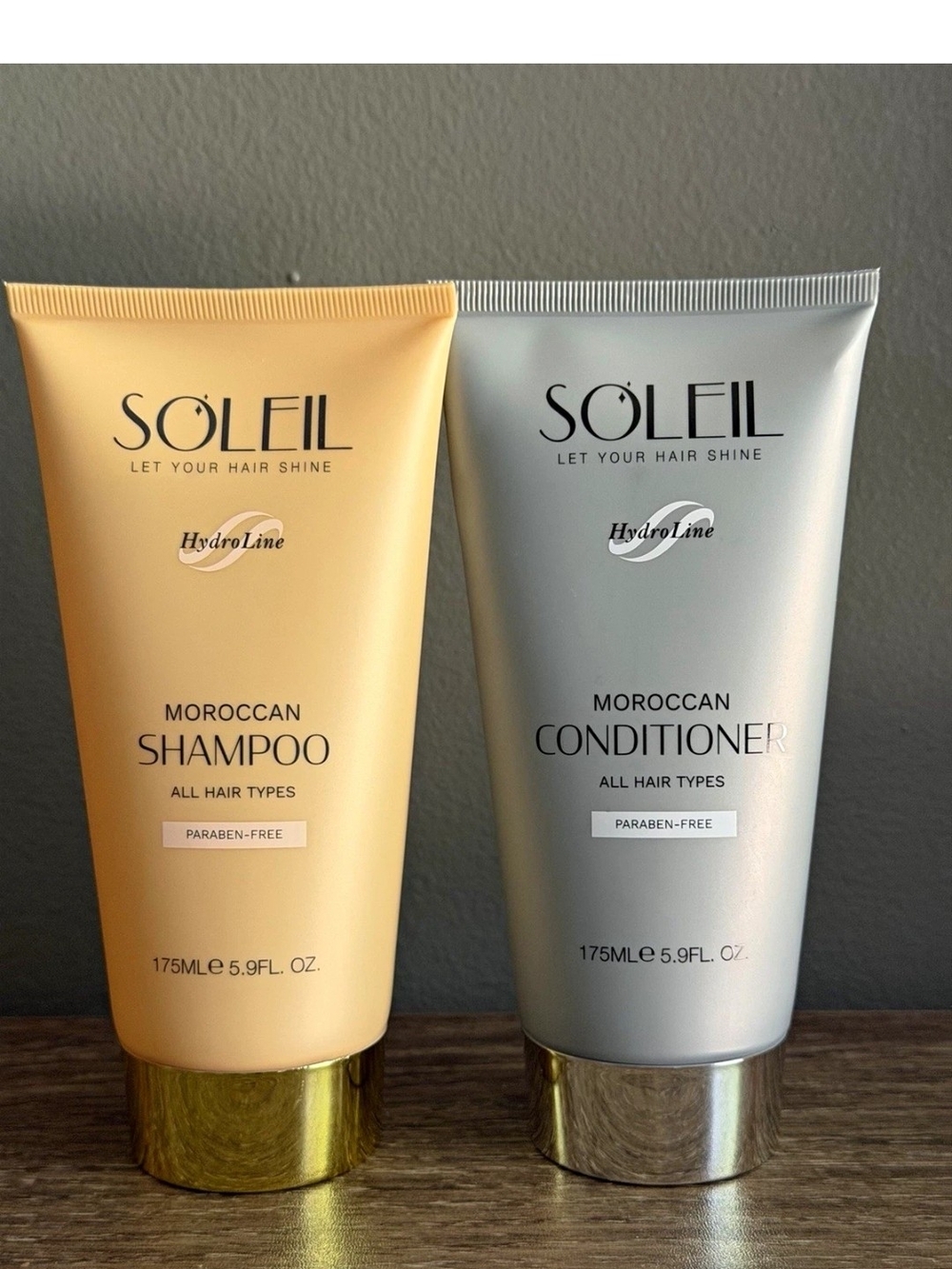 Soleil HydroLine Moroccan Shampoo & Conditioner Set 175 mL/5.9 oz. Paraben-Free